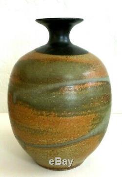 Mid Century Modern Glenn Spangler Studio Pottery Vase Ceramic 1970s Vintage
