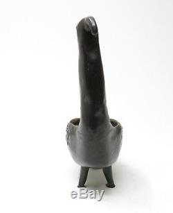 Mid Century Modern Studio Pottery Abstract Tripod Bird Figurine Planter Vtg