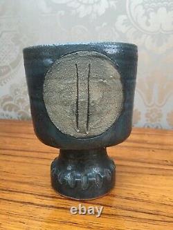 Mid Century Modernist Vintage Studio Pottery Vase 1970s, Brooker