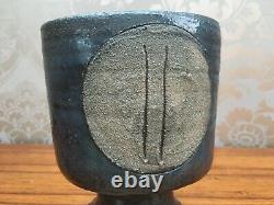 Mid Century Modernist Vintage Studio Pottery Vase 1970s, Brooker