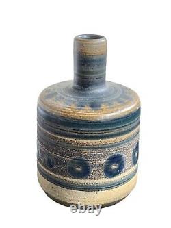 Mid Century Studio Art Pottery Vase signed 1954