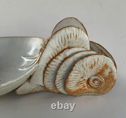 Mid Century Warren Hullow Signed Vintage Sea Life Form Studio Art Pottery MCM