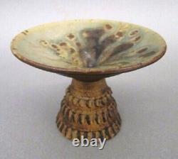 Mid Century c 1962 RAY MARSHALL Signed Studio Art Pottery Weed Pot Candle Holder