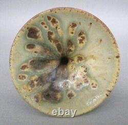 Mid Century c 1962 RAY MARSHALL Signed Studio Art Pottery Weed Pot Candle Holder