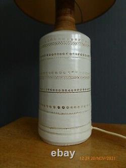 Mid century vintage ceramic lamp studio pottery retro Bitossi ceramic lamp