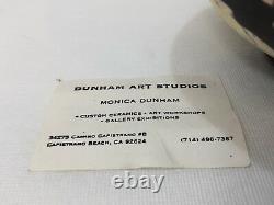 Monica Dunham Dunham Art Studios Art Pottery Vase, Signed, 5 1/3 Tall x 7 Wide