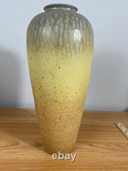 Monumental 13 Justin Teilhet Signed Studio Pottery Drip Vase Ohio Artist