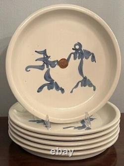Mountaindale Studio Pottery Vintage Stoneware 10.5 Dinner Plates Set/6 Great