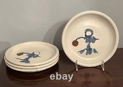 Mountaindale Studio Pottery Vintage Stoneware 8 Salad Plates Set/4 Great