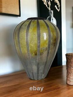 Museum Quality Raku Pottery Vase By Dennis Kirchmann Vintage Exhibited