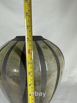 Museum Quality Raku Pottery Vase By Dennis Kirchmann Vintage Exhibited