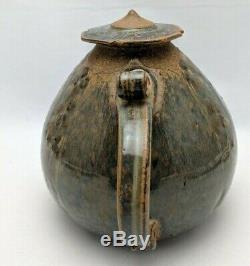 Nancy Finesilver Studio Pottery Teapot Stoneware Vintage