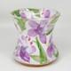 Nancy Pawel Texas Studio Art Pottery Vase Floral Flowers Painted Purple 4 VTG