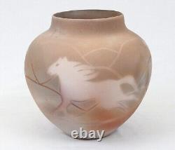 Nicholas Bernard Vintage 1989 Studio Pottery 10 Vase Pot Horses Southwestern