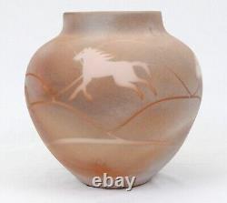 Nicholas Bernard Vintage 1989 Studio Pottery 10 Vase Pot Horses Southwestern