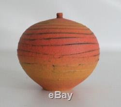 Nicholas Bernard Vtg Mid Century Modern Ceramic Studio Pottery Wave Bowl Vase