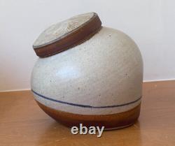 Obranovich Texas Studio Art Pottery Stoneware Vessel Canister Set Vtg Mcm