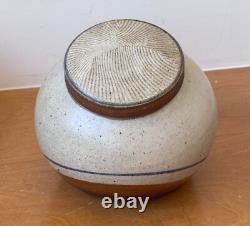 Obranovich Texas Studio Art Pottery Stoneware Vessel Canister Set Vtg Mcm