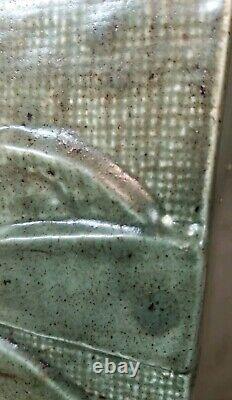 Old Vintage Handmade Artist Signed Glazed Studio Art Pottery Vase Planter MCM
