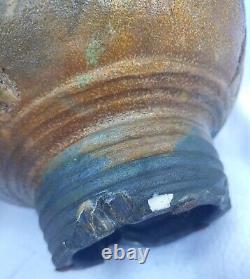 Old Vintage Handmade Artist Signed Original Klinger Raku Art Pottery Vase