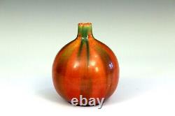 Old Vintage Pottery Vase Arts & Crafts Flambe Hand Turned Mystery Studio