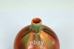 Old Vintage Pottery Vase Arts & Crafts Flambe Hand Turned Mystery Studio