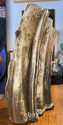 Old Vintage Studio Art Pottery Vase MID Century Modern 12 Tall Artist Marie