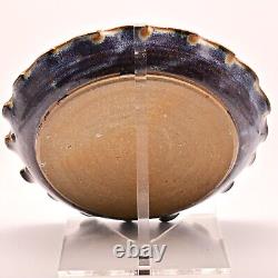 Original Vintage Artist Signed Studio Pottery Dish Ash Glazed Ceramic Fire Plate