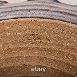 Original Vintage Artist Signed Studio Pottery Dish Ceramic Raku Ash Glazed Plate
