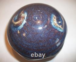 Otto Heino Studio Pottery California Rattle Ball Paperweight Signed Vintage Gift