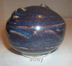 Otto Heino Studio Pottery California Rattle Ball Paperweight Signed Vintage Gift