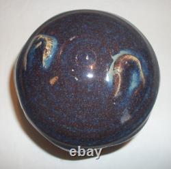 Otto Heino Studio Pottery California Rattle Ball Paperweight Signed Vintage Gift
