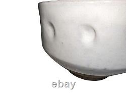 Owen 1978 JUGTOWN WARE Thumb Prints White Bowl Studio Pottery Signed