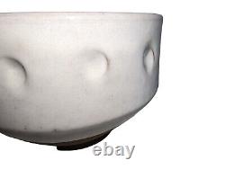 Owen 1978 JUGTOWN WARE Thumb Prints White Bowl Studio Pottery Signed