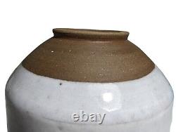 Owen 1978 JUGTOWN WARE Thumb Prints White Bowl Studio Pottery Signed