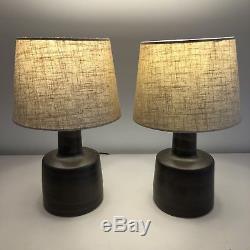 Pair Vintage Jane & Gordon Martz Marshall Studios Ceramic Table Lamps Model 105