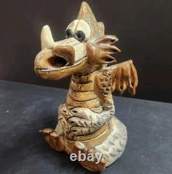 Pat Chrest Illinois Pottery 8 Smoke Breathing Dragon Incense Burner 1989 RARE