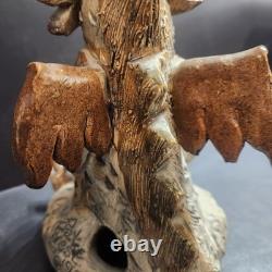 Pat Chrest Illinois Pottery 8 Smoke Breathing Dragon Incense Burner 1989 RARE