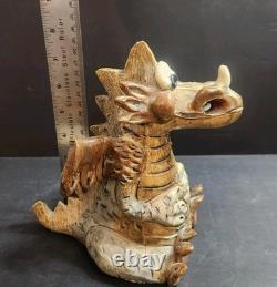 Pat Chrest Illinois Pottery 8 Smoke Breathing Dragon Incense Burner 1989 RARE Pat Chrest Illinois Pottery 8 Smoke Breathing Dragon Incense Burner 1989 RARE