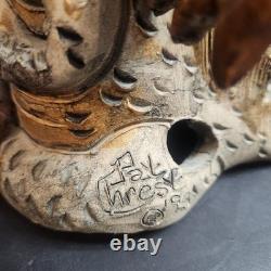 Pat Chrest Illinois Pottery 8 Smoke Breathing Dragon Incense Burner 1989 RARE