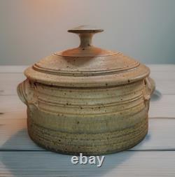 Patrick Horsley Studio Potter Lidded Clay Vessel Vintage Authentic Pot