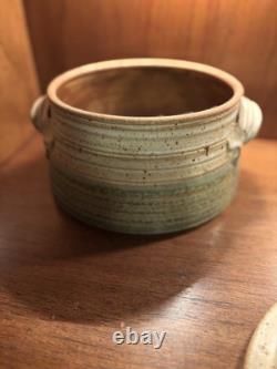 Patrick Horsley Studio Potter Lidded Clay Vessel Vintage Authentic Pot
