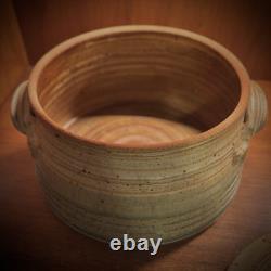 Patrick Horsley Studio Potter Lidded Clay Vessel Vintage Authentic Pot