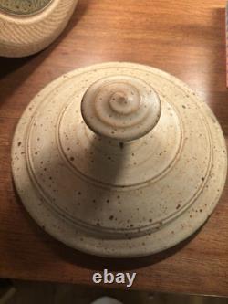 Patrick Horsley Studio Potter Lidded Clay Vessel Vintage Authentic Pot