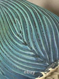 Paul Jeselskis Art Studio Pottery Blue Flower Vase Trio Mint & Fantastic