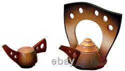 Paul Uhl Texas Studio Design Pottery Raku Contemporary Art Sculpture Tea Pot Vtg