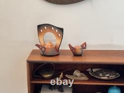 Paul Uhl Texas Studio Design Pottery Raku Contemporary Art Sculpture Tea Pot Vtg