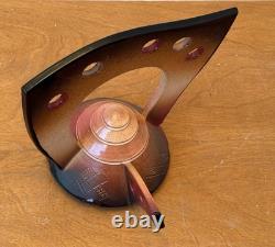 Paul Uhl Texas Studio Design Pottery Raku Contemporary Art Sculpture Tea Pot Vtg