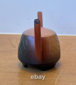 Paul Uhl Texas Studio Design Pottery Raku Contemporary Art Sculpture Tea Pot Vtg