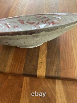 Peter Beard Bowl Stamped -dated 1986 Platter Plate- Studio Pottery Vintage